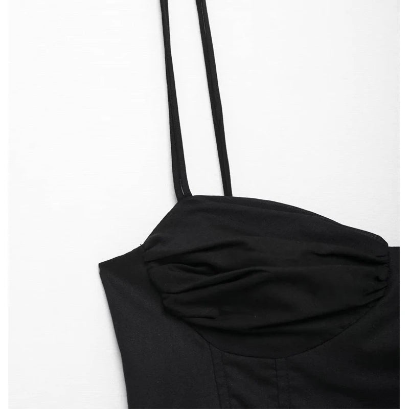 Top Corset Negro Espalda