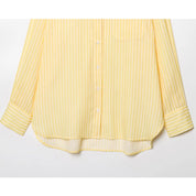 Camisa a rayas de gran tamaño