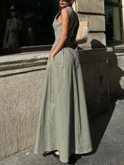 Vestido Largo Cremallera