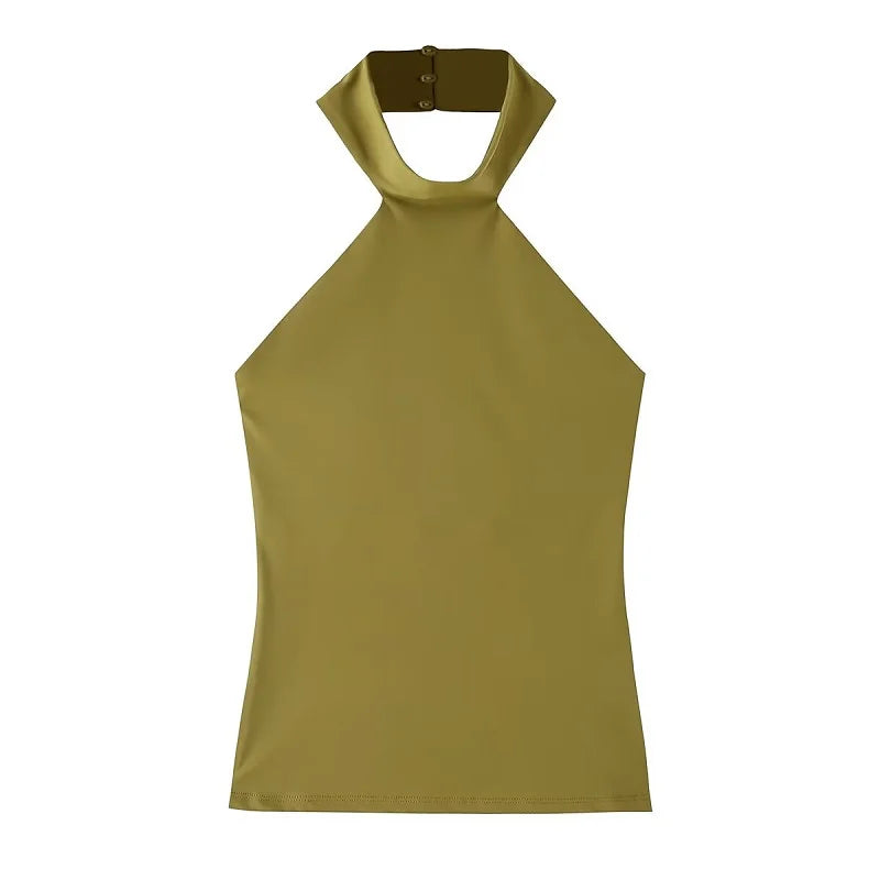 Top Corto Halter Sexy Playa