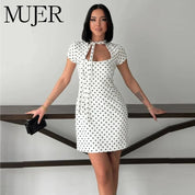 Vestido de Mujer con Estampado de Puntos