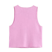 Chaleco Tejido Rosa