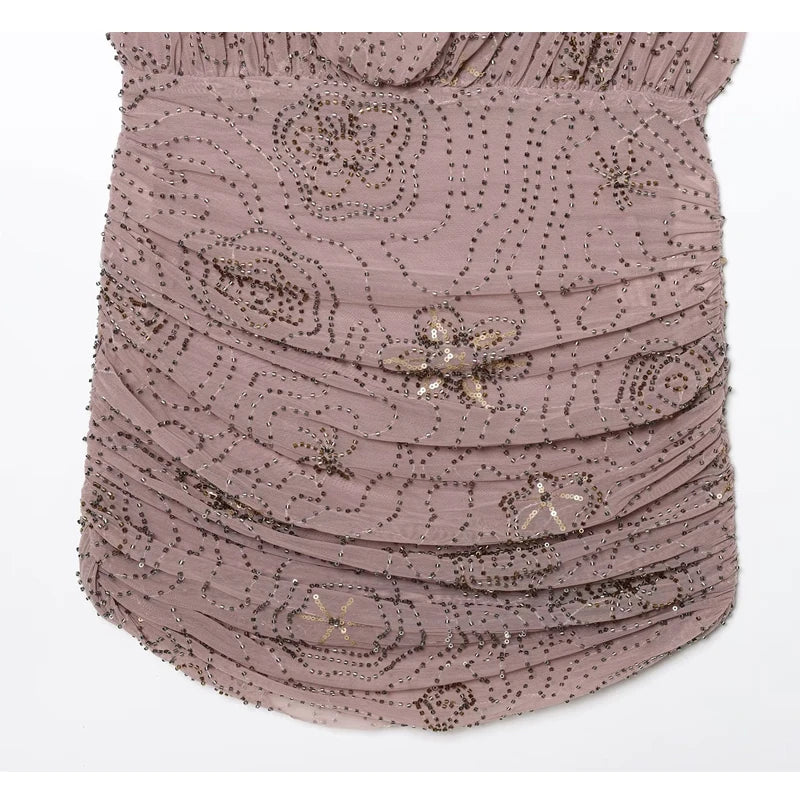 Minivestido de tul con lentejuelas