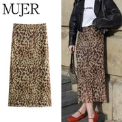 Falda Midi Leopardo