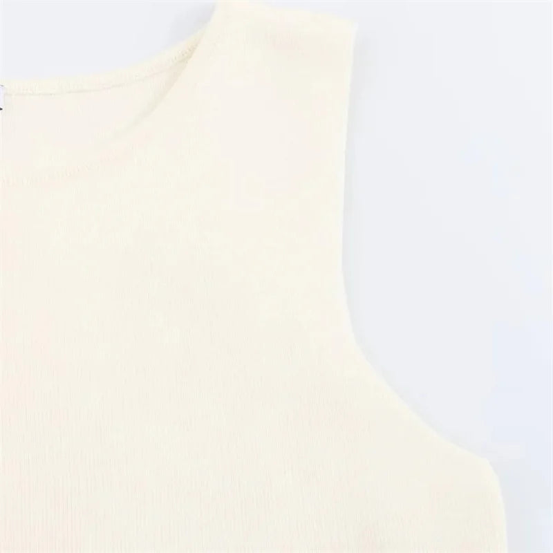 Chaleco Punto Beige
