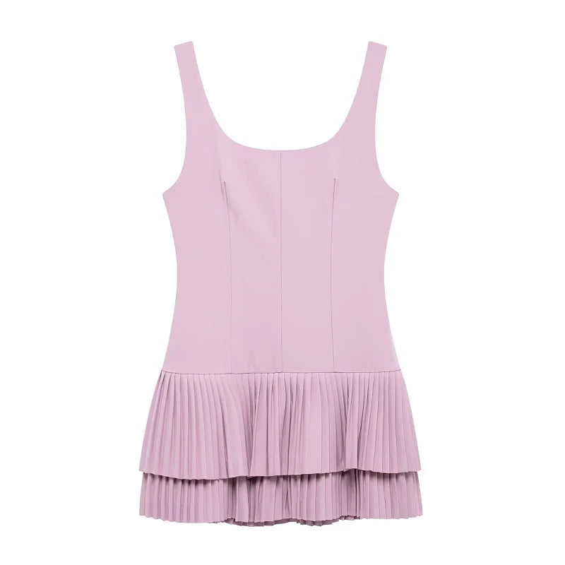 Mini Vestido Plisado