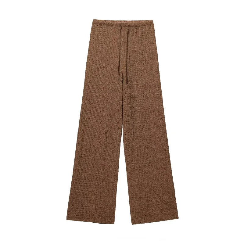 Conjunto de pantalones texturizados