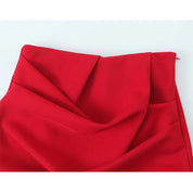 Minifalda Plisada Roja
