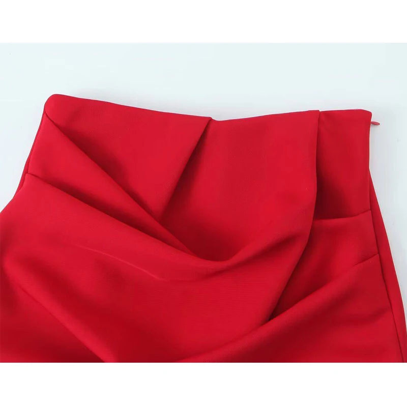 Minifalda Plisada Roja