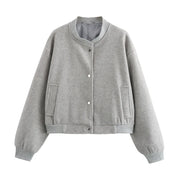 Cazadora Recortada Gris