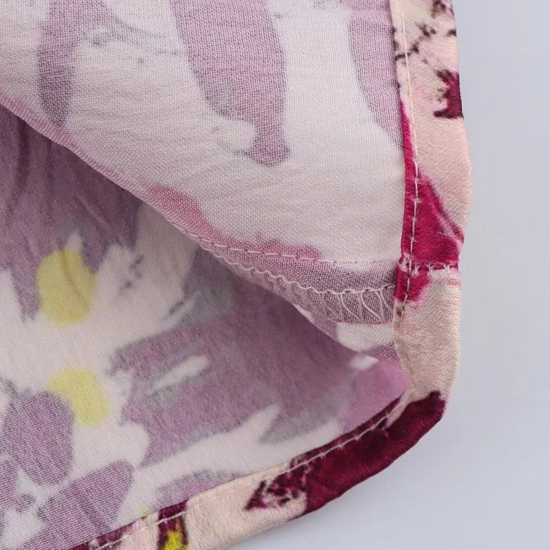 Falda Larga Estampada Satin