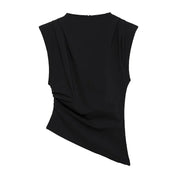 Camiseta sin mangas asimétrica