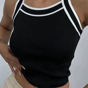 Camisetas sin mangas de punto negro