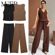 Conjunto de pantalones texturizados
