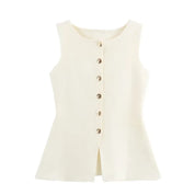 Chaleco Punto Beige