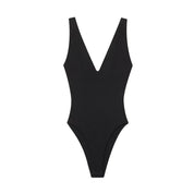 Body con corsé negro
