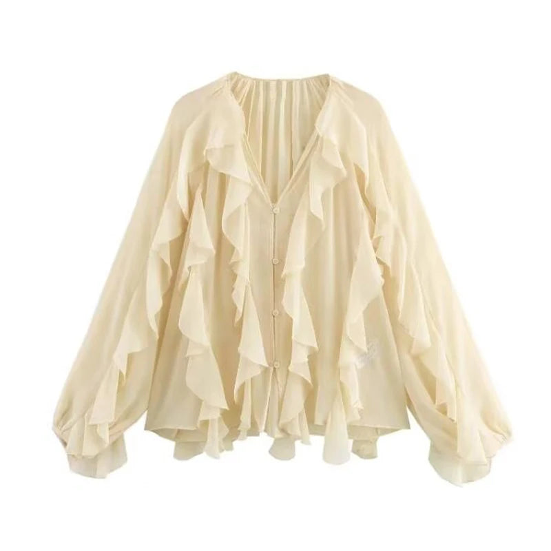 Blusas con volantes