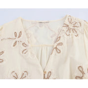 Mini Vestido Bordado Flores