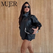 Chaqueta Bomber Negra