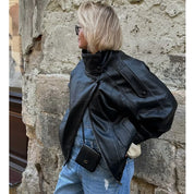 Chaqueta Piel Sintetica Negra