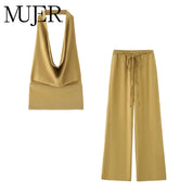 Conjuntos de Tops con espalda descubierta y cuello Halter