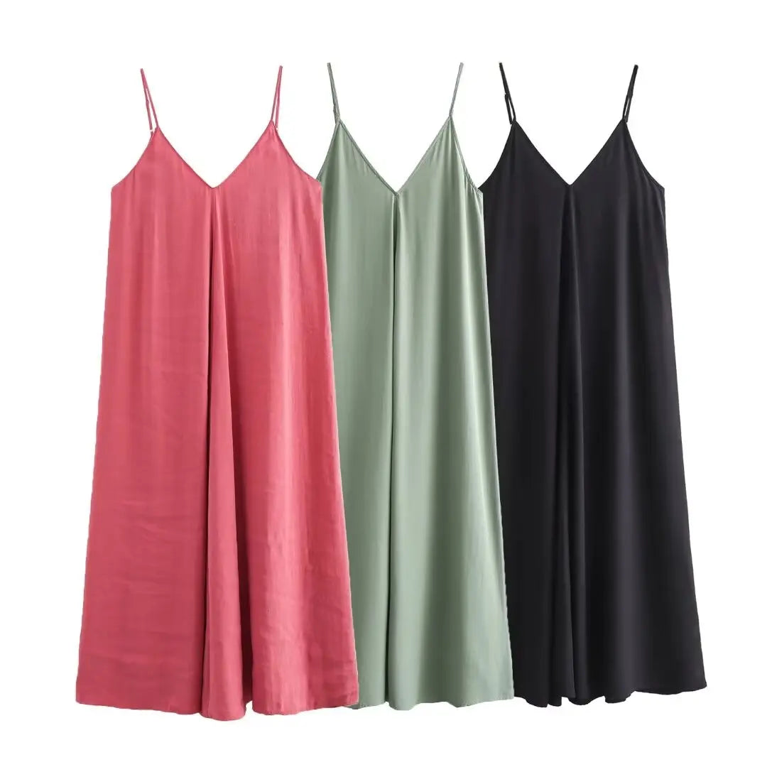 Vestido Slip Largo Rojo