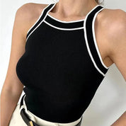 Camisetas sin mangas de punto negro
