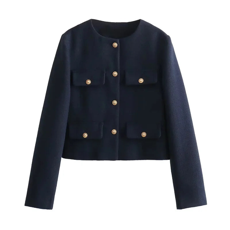 Chaqueta Tweed Botones