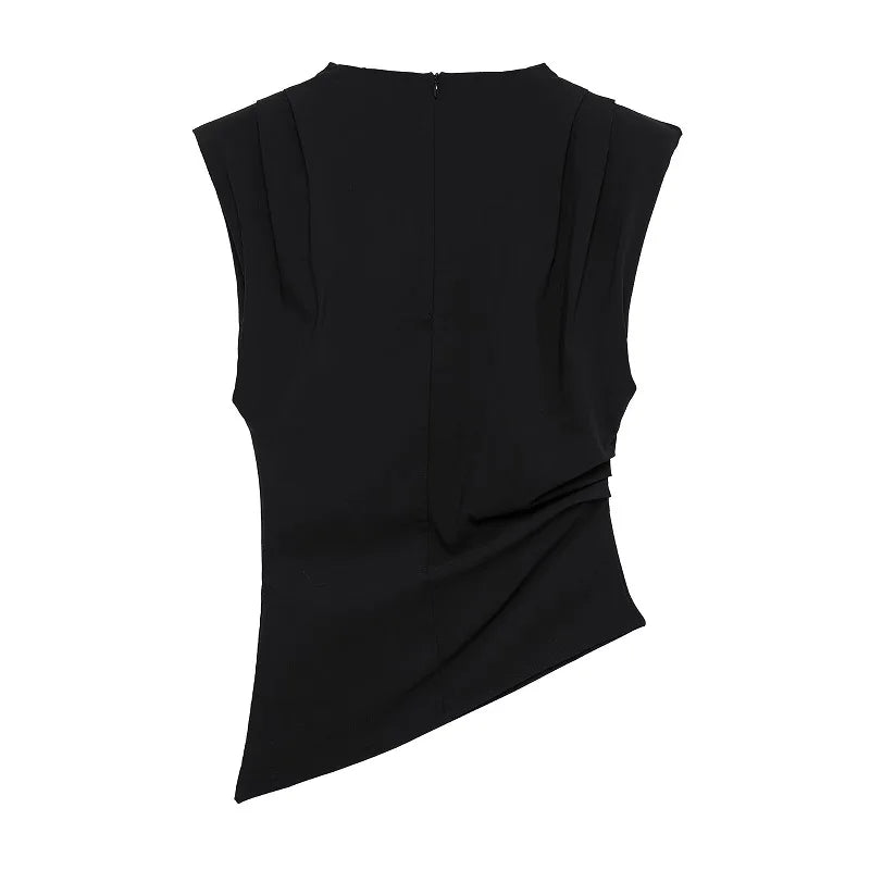 Camiseta Asimetrica Sin Mangas