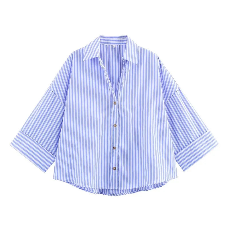 Camisa Oversize Azul