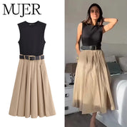 Vestido Midi Plisado